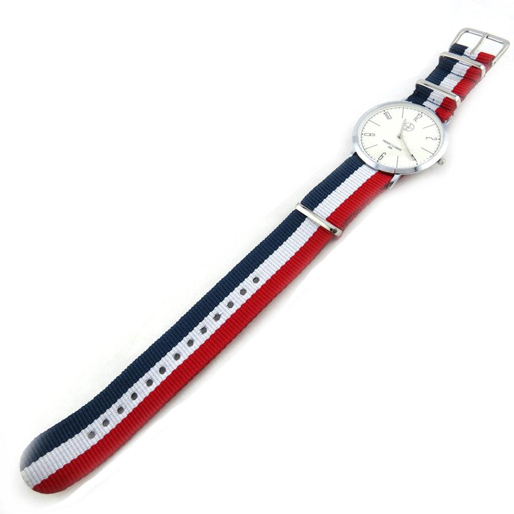 Les Trésors De Lily [N2334] - 'Trendy' Blue White Red Designer Watch (France)