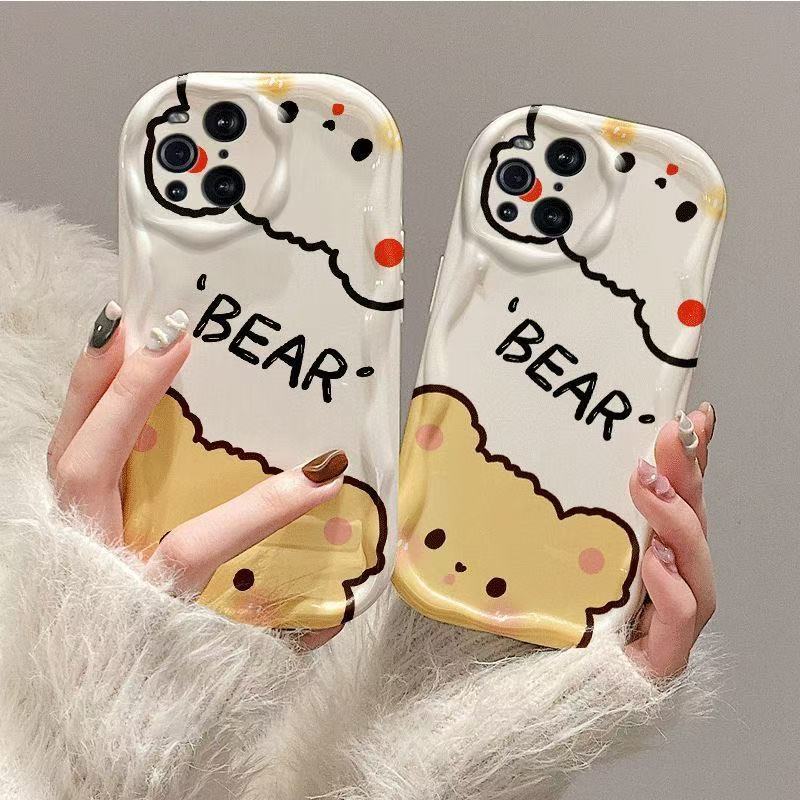 Probe Bear Suitable for Iphone16promax Mobile Phone Case Cute Apple 15 Anti-drop 14pro Japan and Korea 13/12