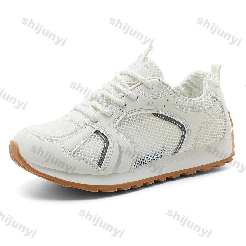 Fashion Women's Sneakers 2025 Mesh Breathable Summer Comfortable Casual Shoes Lightweight Non Slip Fashion Lace Up Height Increase Flats
