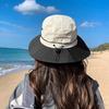 UPF50+ Sunshade Fisherman Hat Portable Women Hiking Cap Cowboy Hat Foldable Bucket Cap  Travel