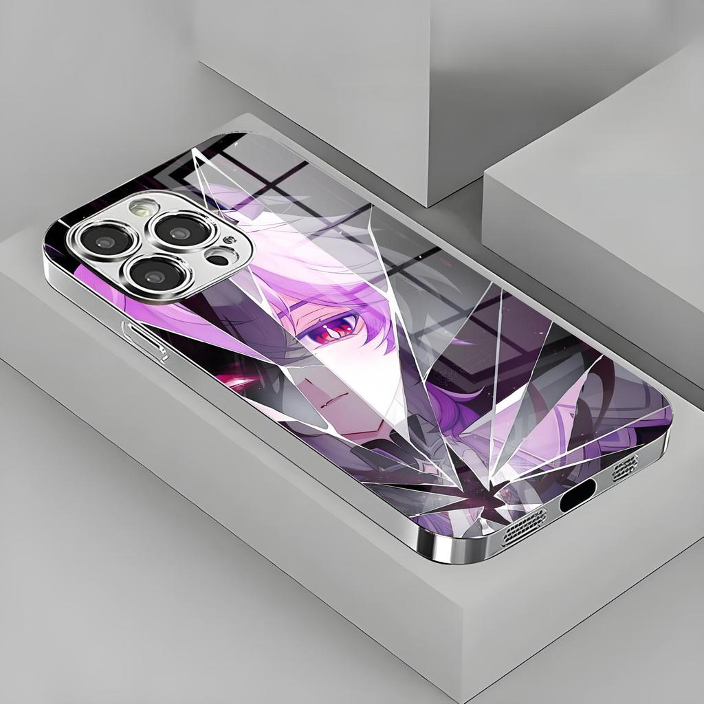 genshin impact Durin Phone Case For iPhone17 16 16e 15 14 13 12Plus Mini Pro Max Electroplated glass Phone Case