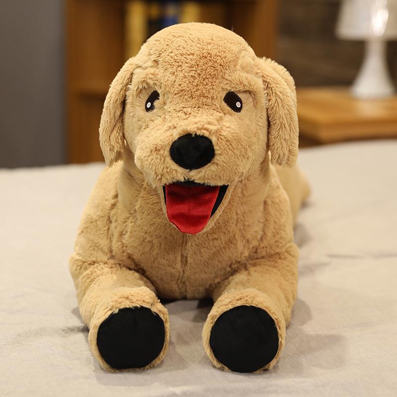 Large Yellow Labrador Puppy Plush Toy - Golden Retriever Doll for Children