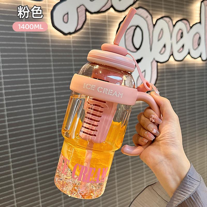 Large Capacity Sports Water Bottle Summer Drinking Water Cup Outdoor Travel Portable Gym Fitness Water Cup