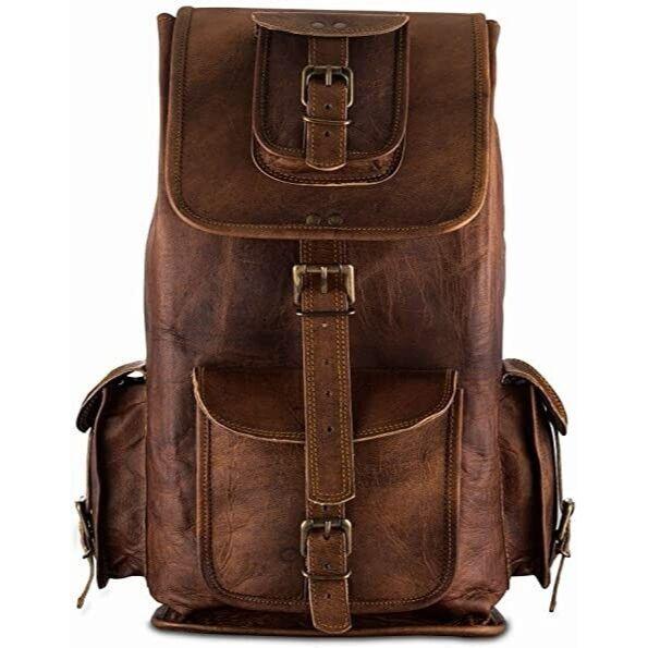 Винтажный рюкзак для ноутбука из натуральной кожи с потертостями и цельным зерном 9 x 11 — фото 3