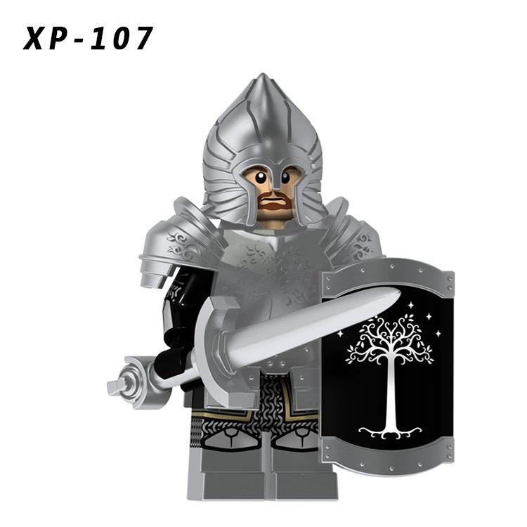 Medieval  Lord of Rings Series Gondor Soldiers Action Figures Model Small Particles Building Blocks Kids Toys Birthday Gifts