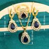 Korean Version of Ultra Shimmering Micro Inlay Jewelry Anti-allergic Zircon Bracelet Necklace Earrings Jewelry Set