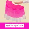 (L R) Hand Chinese Bamboo Imitation Silk Dancing Fan Veils Hand-Made Square Dance Prop Fans Performance Dance Fan