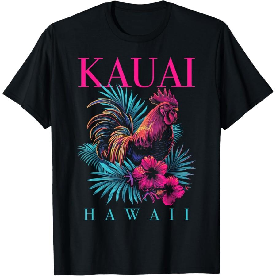 Kauai Hawaii Chicken Hawaii Hawaii Hibiscus Flowers Vintage T-Shirt S