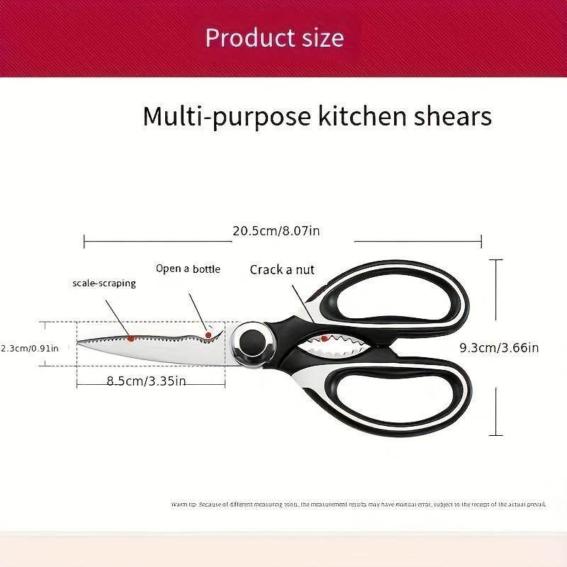 Durable Stainless Steel Kitchen Scissors, 64 Multi-functional Food Scissors for Holiday Gifts
