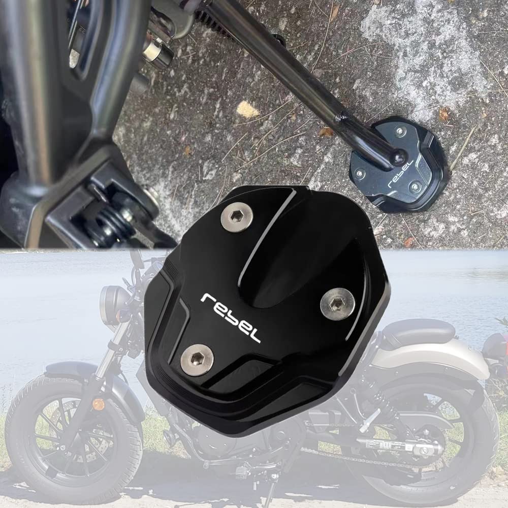 

Generic For REBEL500 rebel500 REBEL500 REBEL300 REBEL300 Motorcycle Kickstand Motorcycle Side Bracket Pad чёрный