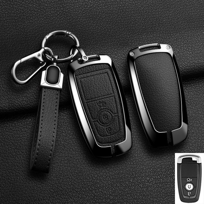 Zinc Alloy Leather For Lincoln Corsair Nautilus Aviator Navigator Continental Car Key Case Shell Keychain Keyring Car Key Cover