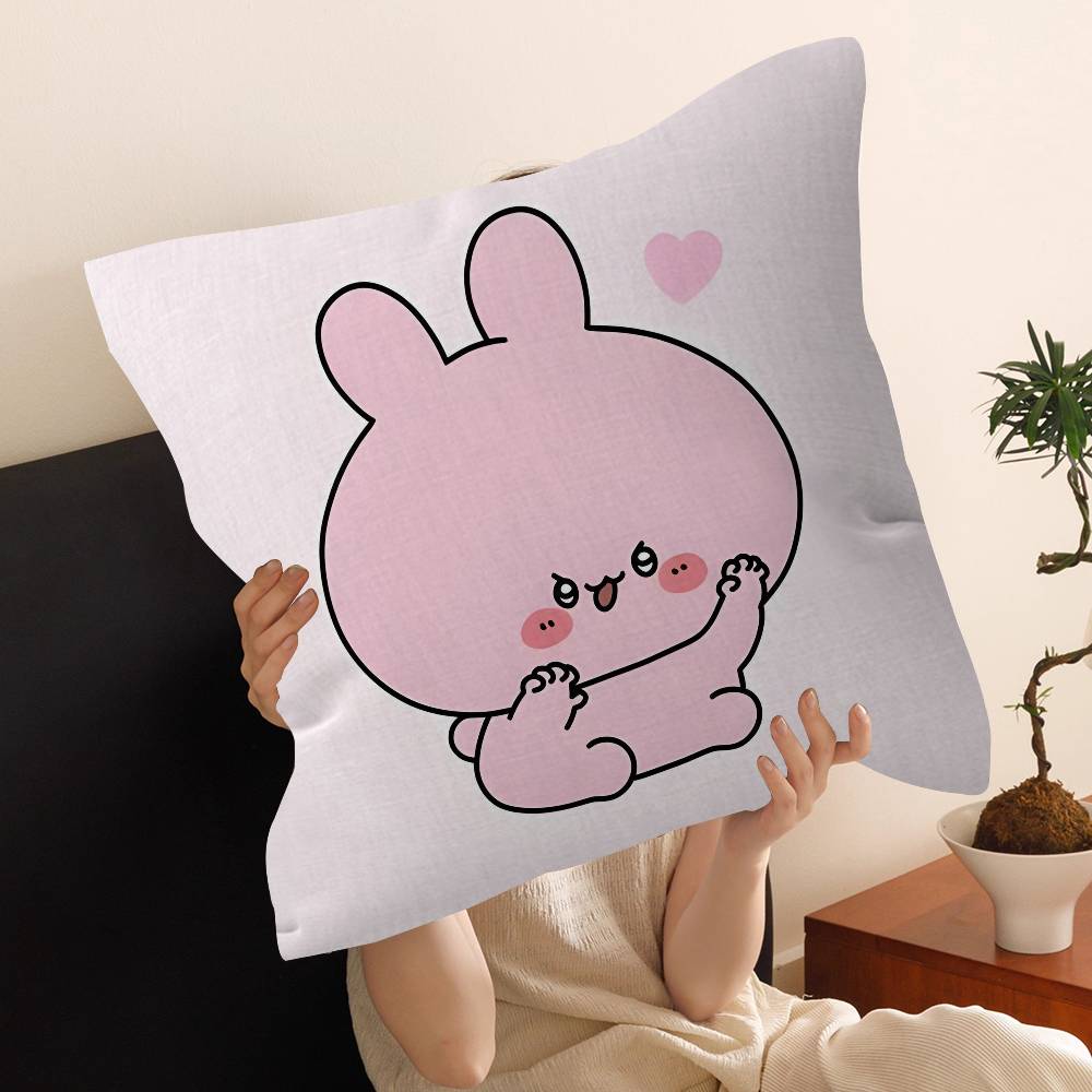 Cartoon Asamimichaan Asleep Cute Asamimi Office Cushion Pillowcase Car Cushion CoverXCM Lumbar Pillowcase Sofa Pillowcover