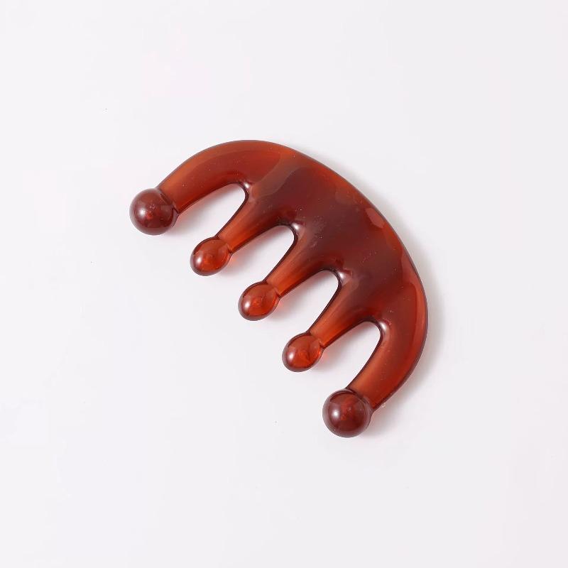 Head Massager - Five-finger Head Therapy Comb - Claw Massage Meridian Comb - Resin Point Pressing Scratching Scalp - Head Pressing Tool - Comb
