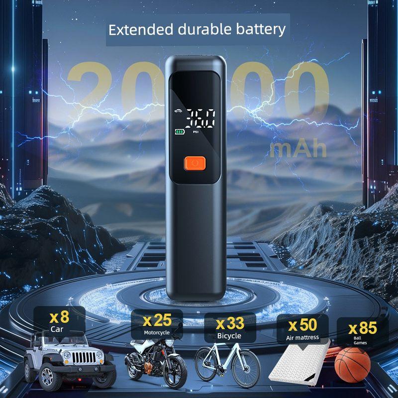 Car Air Pump, Portable Car Air Pump, High-Power Electric Tire Inflator, Multi-Functional Air Pump