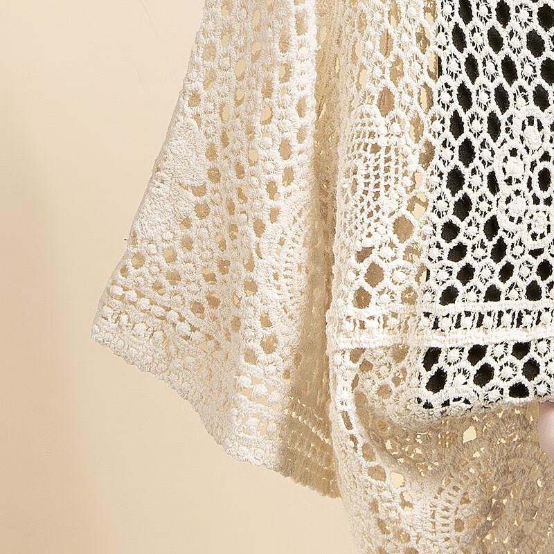 Women's Summer Cotton Hollow Crochet Two-Piece Set