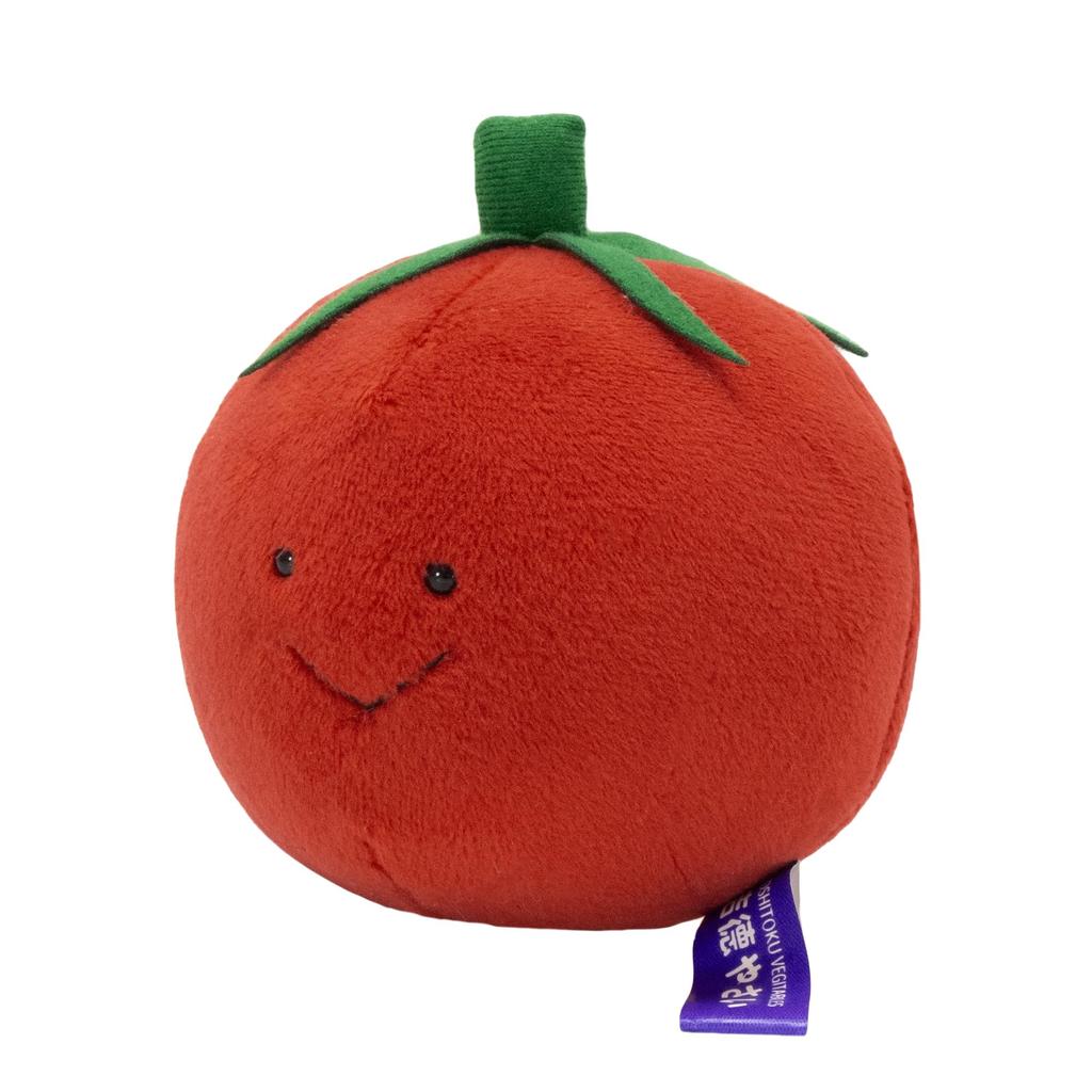 Yoshitoku Vegetable Friends Ripe Tomato Plush Size 180255 Toy, H13.5cm,