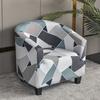 Spandex Tub Chair Cover Geometric Printed Club Armchair Slipcover Elastic Washable Seat Case Protector For Living Room Home
