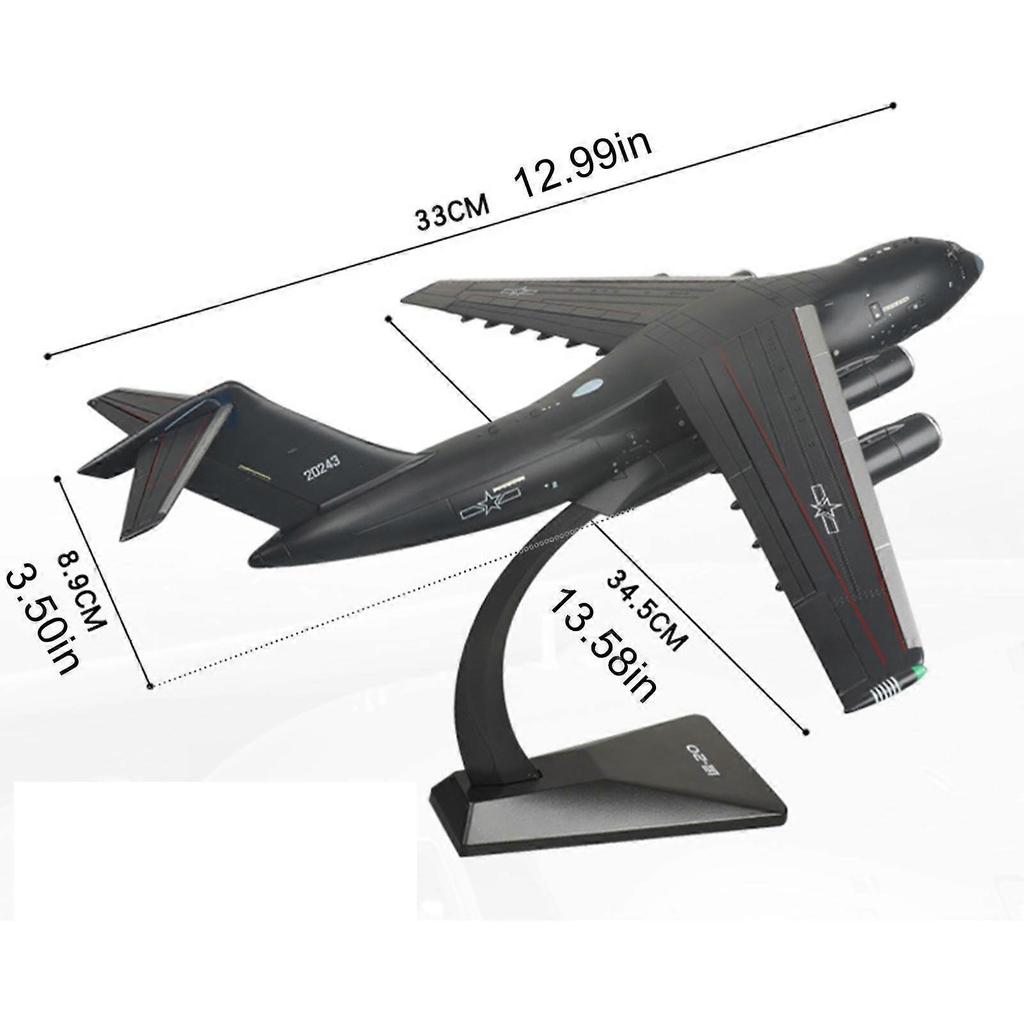 Diecast Model Aircraft Toy Y-20 1/144 for Boys Birthday Gift Room Decoration