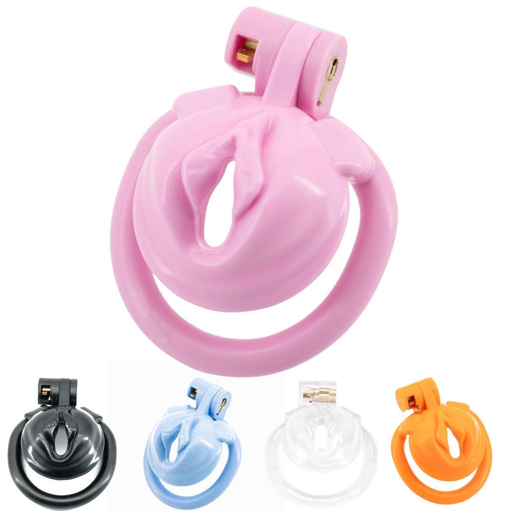 CB Men's Chastity Lock: Colorful Cross-Dressing Vagina Lock for Dressing Up and Going Out