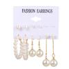 IF ME Retro Butterfly Tassel Pearl Earrings Set Elegant Gold Earring Women Fashion Jewelry Accessories