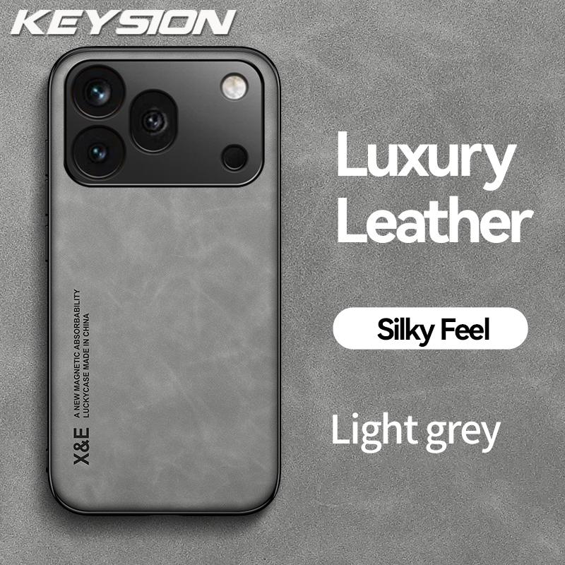 KEYSION Luxus Retro PU-Leder Handyhülle für HONOR 600 Pro 5G Silikon+PC Stoßfeste Handy-Rückabdeckung für Huawei Honor 600 5G
