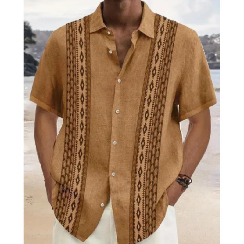 Pánská 3D košile s potiskem Jingyesi Košile s knoflíky Neformální košile Letní košile s krátkým rukávem Denní oblečení na dovolenou