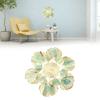 Nordic Luxury Wall Decoration Apricot Leaf Flower Mirror Wall Pendant Iron Art Porch Decoration