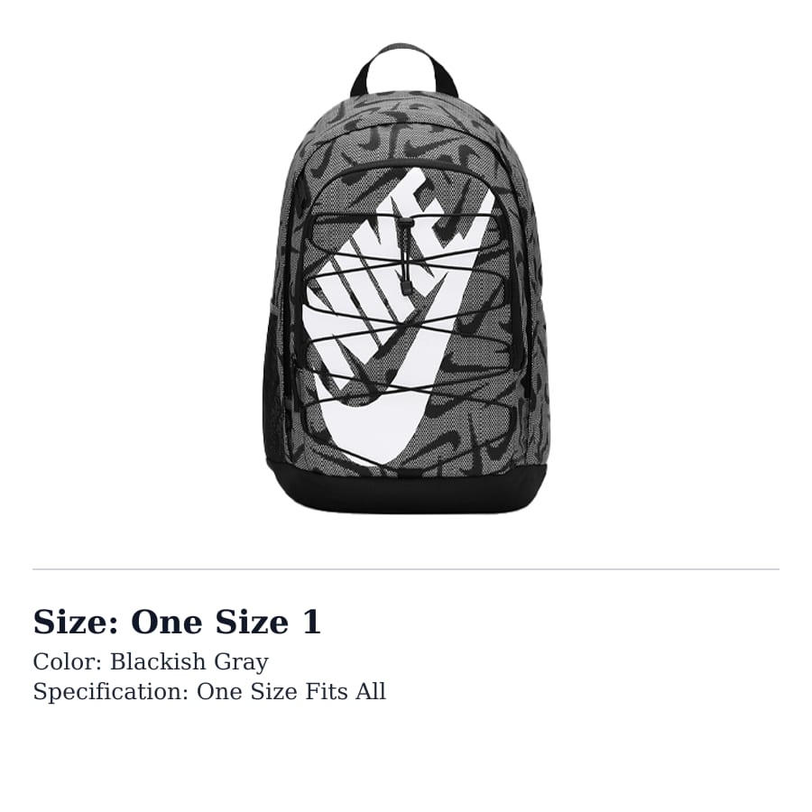 Nike Hayward Fabric Backpack Double Shoulder