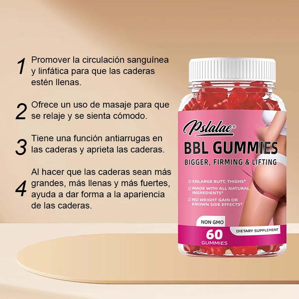 Buttock-enhancing Gummies, All-natural, Sculpt a Natural, Curvaceous Figure, Lift and Firm, Suitable for Adults.