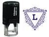 Printtoo L Alphabet Swirl Border Triangle Monogram Initial Self Inking Rubber Stamp Office