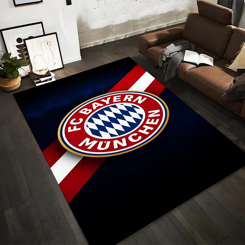 Bayern Munich Logo Themed Rug Non-slip rug suitable for living room and bedroom sofas.