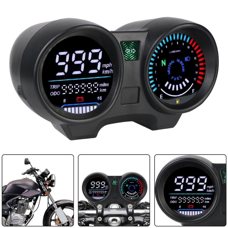 Motorcycle Digital Instrument Panel Tachometer Speed Mileage Large Display Suitable for CG150 Fan 150 Bikes Enthusiasts
