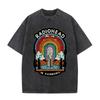T-shirt da uomo lavata Vintage Band Rock Radiohead Com Lag Merch T-Shirt Unisex Moda Casual Cotone Magliette Hip Hop Streetwear