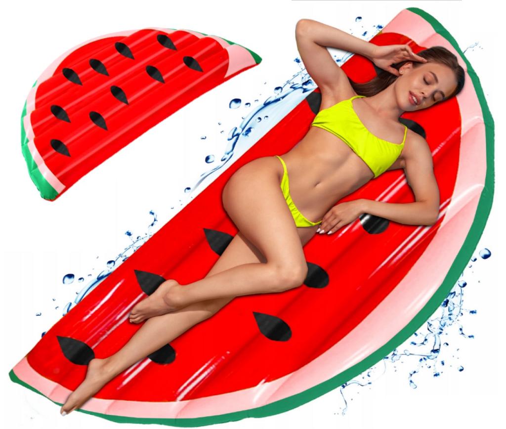 Materac Dmuchany Do Pływania Arbuz Xxl Duży Plażowy Na Basen Do Wody