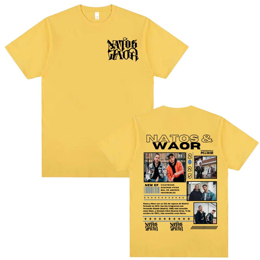 Rapper NATOS WAOR Album Tour Merch T Shirt Unisex Clothing Fashion Retro Hip Hop Tee Shirt Summer Short Sleeve 100 Cotton Tshirts