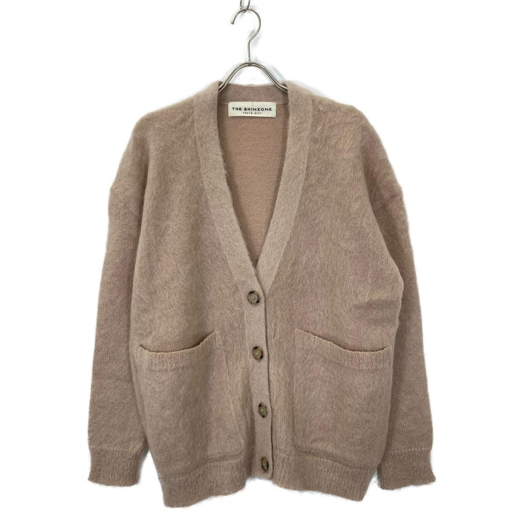 THE SHINZONE Beige Boxy Kid Mohair Cardigan tops F beigeUsed