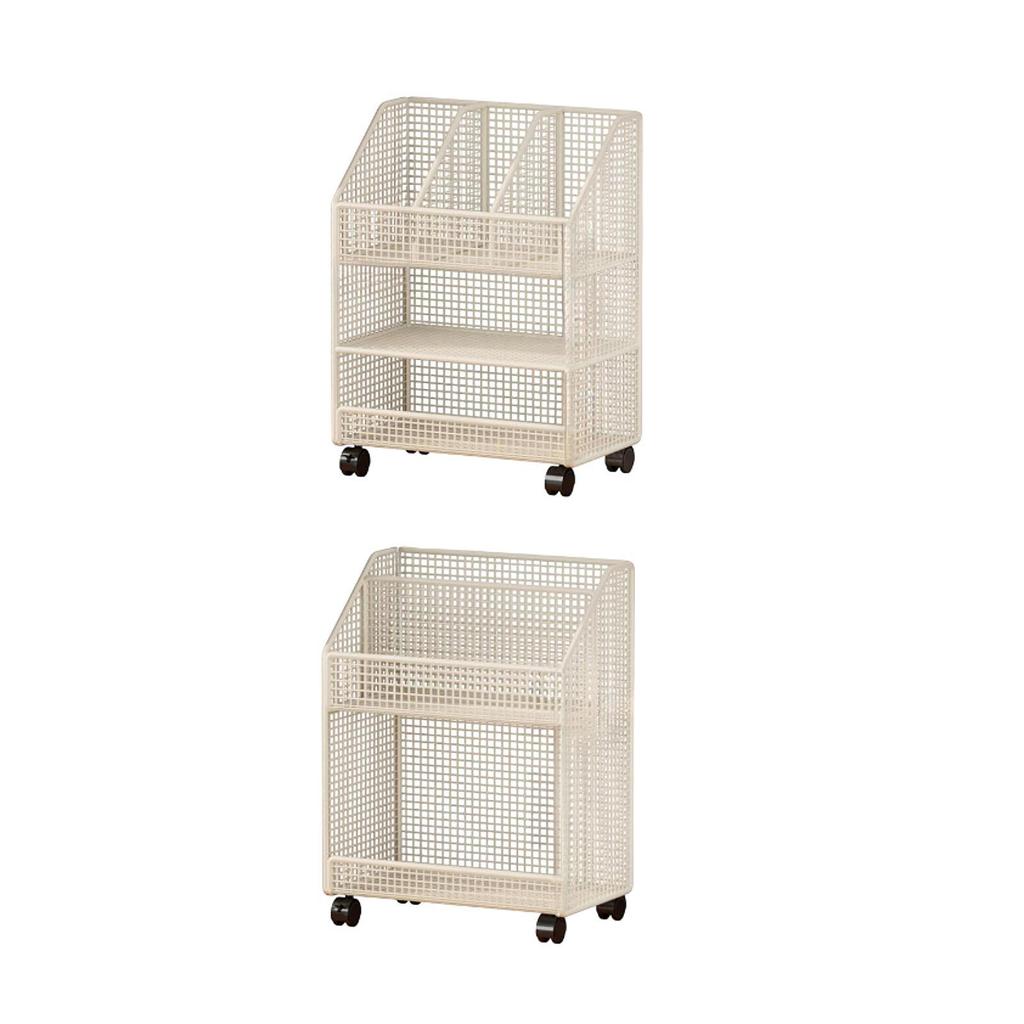 Rolling File Cart Mobile Bookcases Storage Bin Multifunction Under Desk File