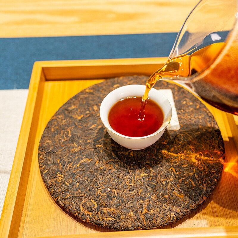 357g Puerh Ripe Tea Icelandic Tribute Cake Tea  Aged Ripe Puerh Seven Seed Cake