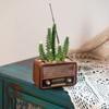 Creative Vintage Radio Planter Retro Succulent Flower Pot Gift Radio TV Potted Plant  Home Decor