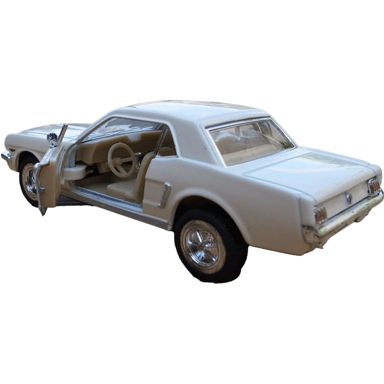 KINSMART Scale 1964 Ford Mustang Diecast Model White 1/34 Car,