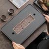 Modern Imitation Wujin Porcelain Tea Tray with Drainage for Dry Brew - Light Luxury Style Tea Table Set