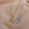 Evil Eye Necklaces For Women Stainless Steel Gold Color Charm Choker Neckalce Christmas Jewelry Accessories Gift