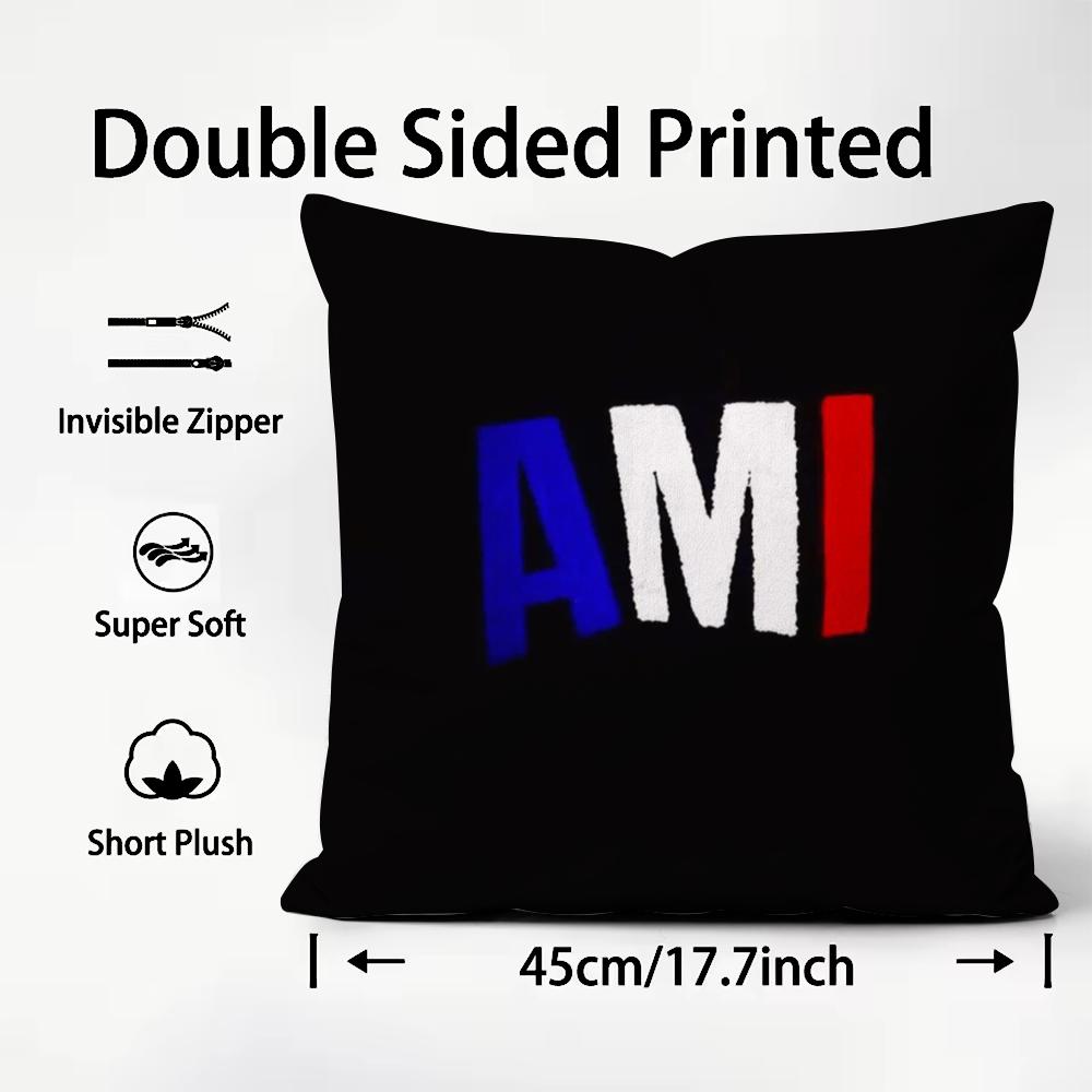 

Fashion Luxury AAmi Brand Cushion Cover Plush Fabric Soft DoubleSided Printed Sofa Warm Winter Home Child Gift Pillow Case 30x30cm