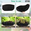3Pcs/Set Felting Non Woven Cloth Planter Basket Liners Brown Lightweight Hanging Flower Basket Liners for Garden Fence Pot