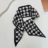 s Women Scarf lady Wraps Elegant Floral Dot Spring Summer silk scarves square Head Neck Hair Tie Band Neckerchief skinny