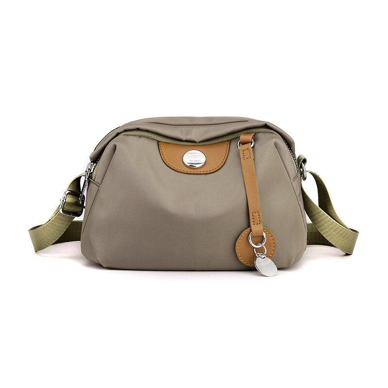 Nylon Women's Waterproof Large Capacity Crossbody Bag Casual Solid Messenger Shoulder Bag