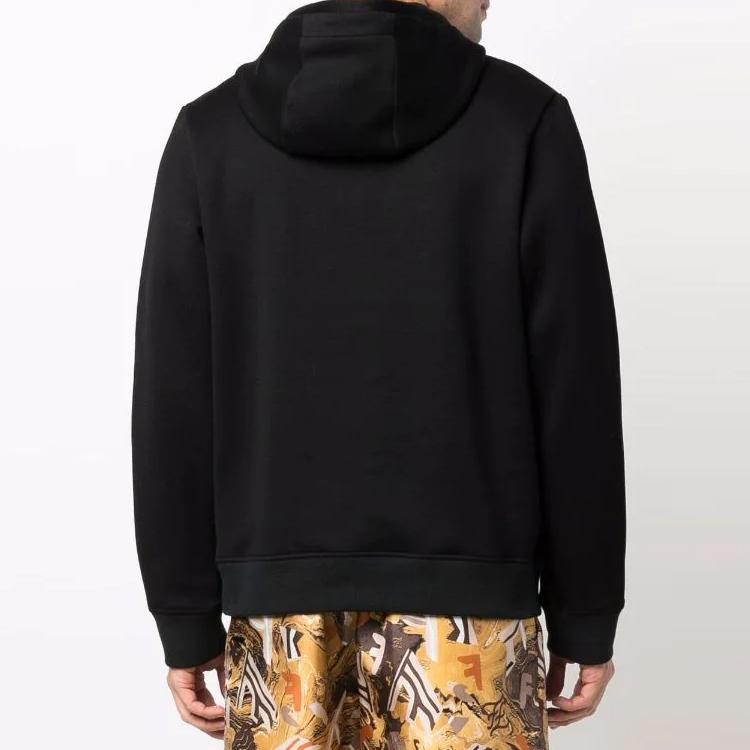 FENDI Sweatshirts Men's Black Hooded Moderate Regular FY1097AI01F0QA1