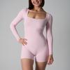 PASST JEDEM LANGARM BODY Damen Body: Transparentes, Atmungsaktives Einteiliges