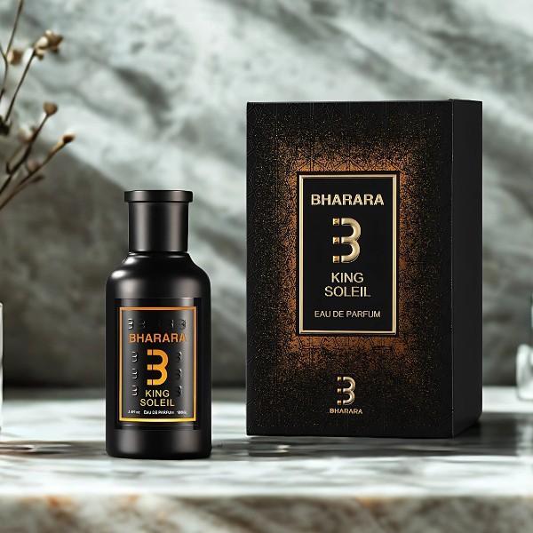 BHARARA KING SOLEIL Profumo Arabo per Uomo, Fragranza di Dubai, Fragranza a Lunga Durata, Scatola Regalo Luminosa, Profumo Oud del Medio Oriente
