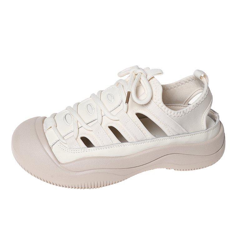 

Baotou sports sandals women s summer 2025 new casual hollow white shoes Roman platform beach sandals 40
